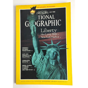National Geographic Magazine July 1986 Liberty Philippines Model Planes NO MAP